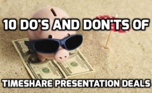 time share presentations deals